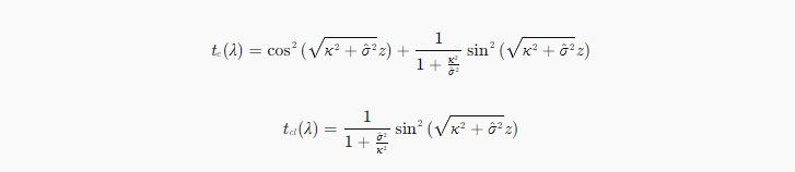 透過率t(λ)的數(shù)學(xué)表達(dá)式