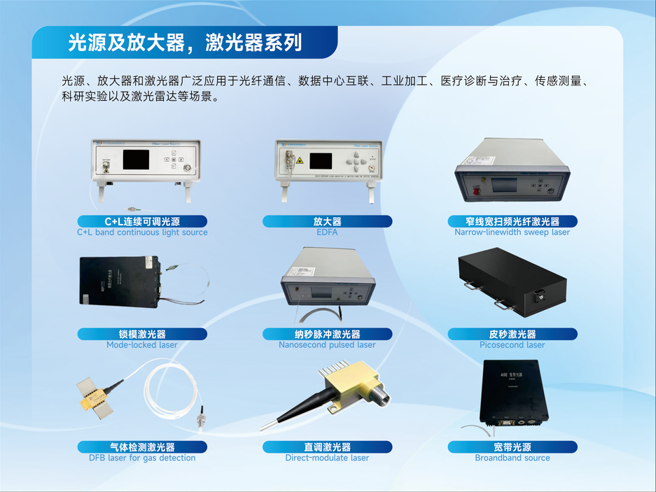 光源及放大器，激光器系列系列