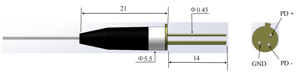 N1:Φ5.5×21（適用裸纖、不加連接頭）
